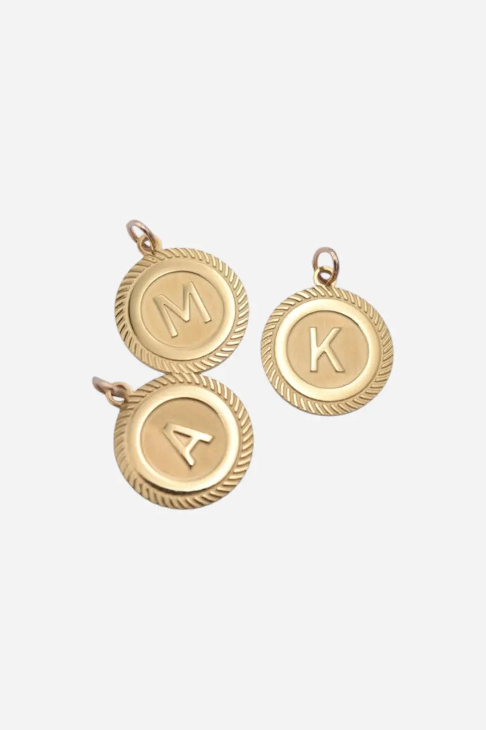 Farrah B Round Coin Initial Charm 1