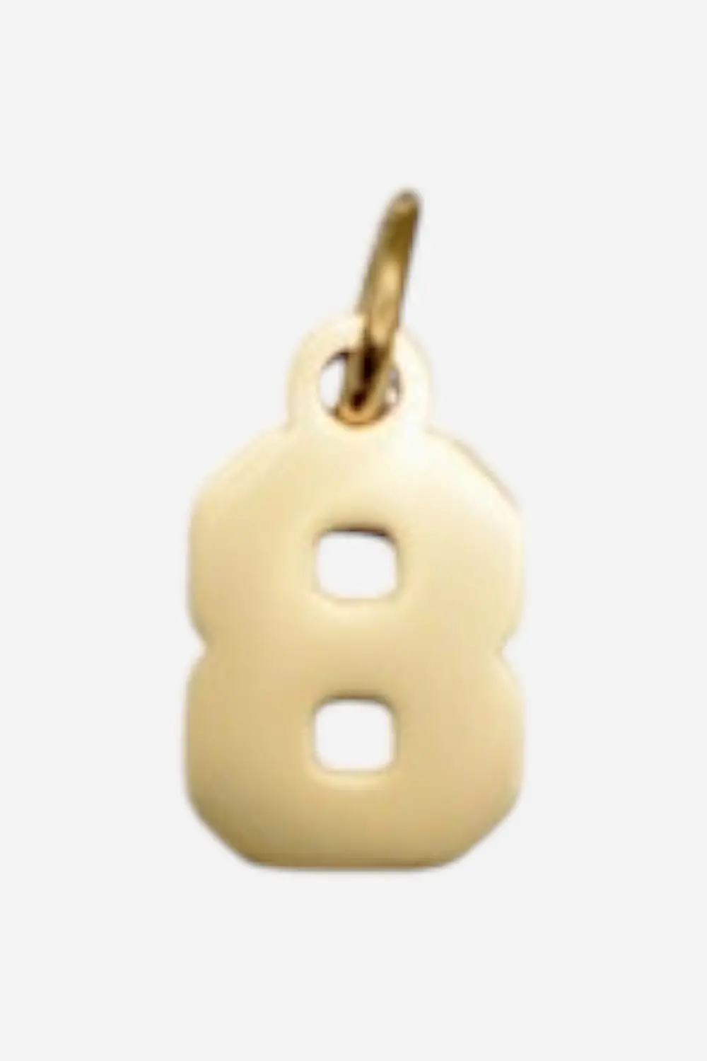 Farrah B Sports Number Charm In Gold 8 1