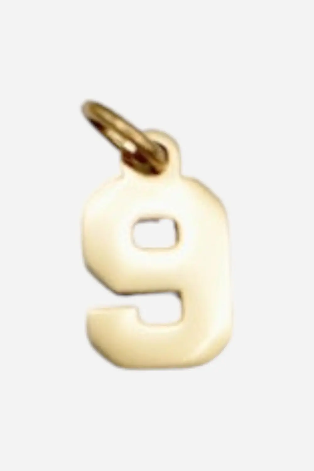 Farrah B Sports Number Charm In Gold 9 1