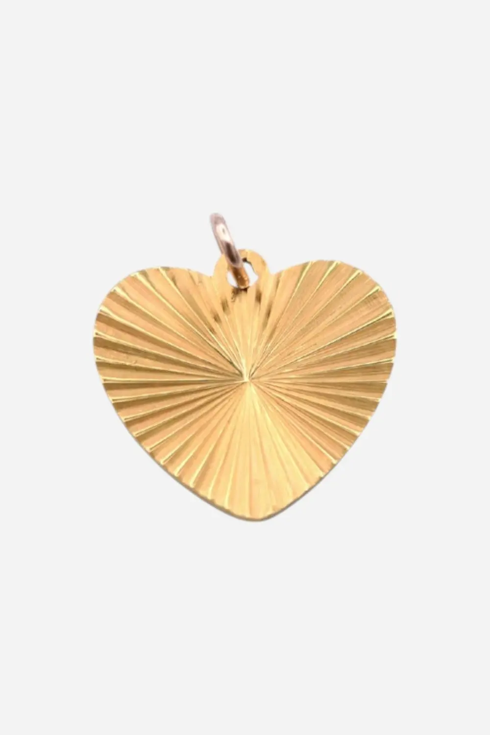 Farrah B Textured Heart Charm - Gold 1