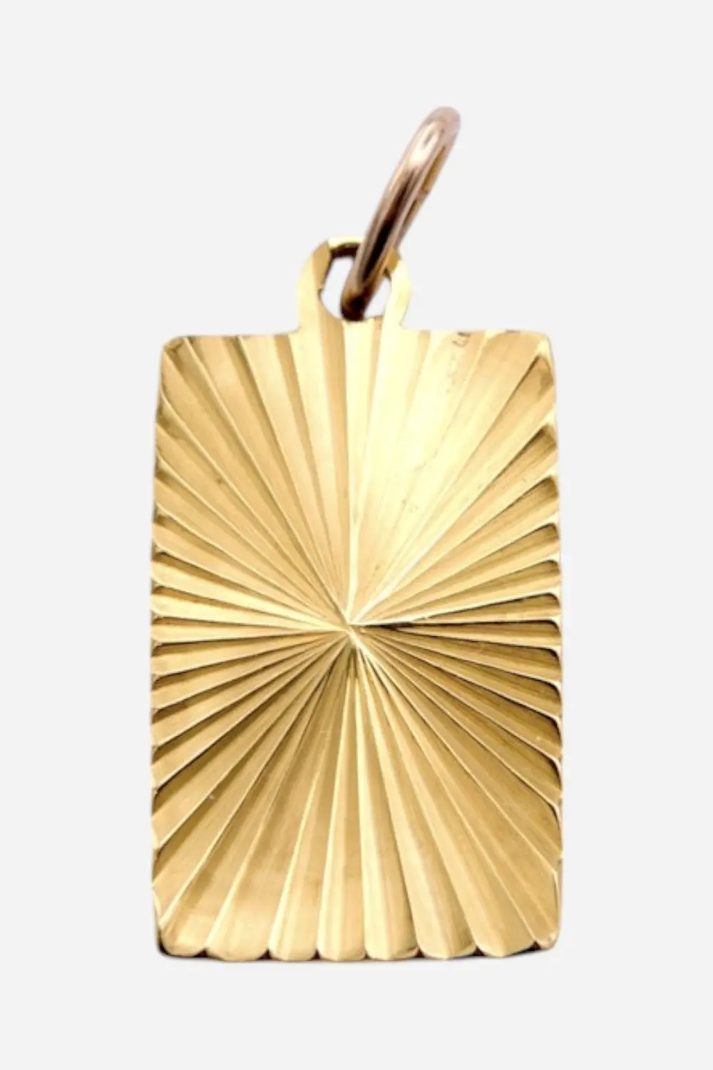 Farrah B Textured Rectangle Charm 1