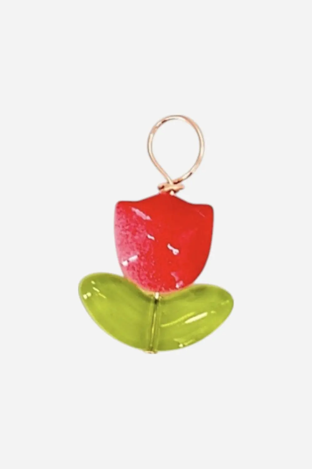 Farrah B Tulip Gem Bead Charm - Red 1