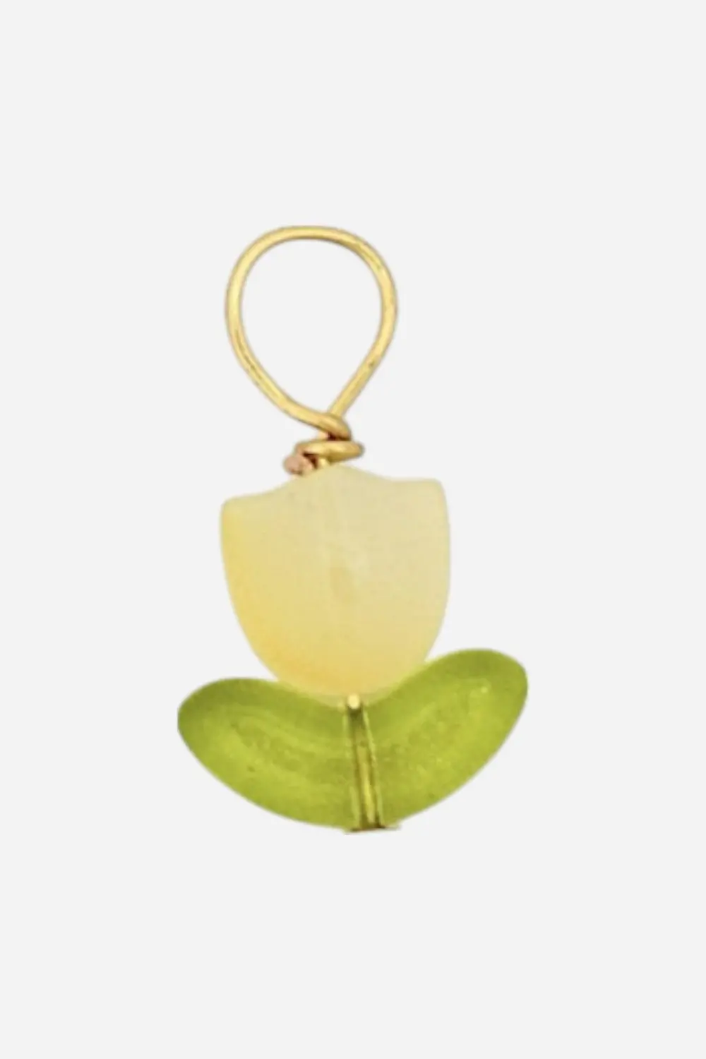 Farrah B Tulip Gem Bead Charm - Yellow 1