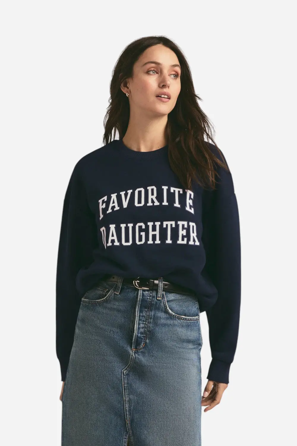 Favorite Daughter Collegiate Sweatshirt In Navy 1