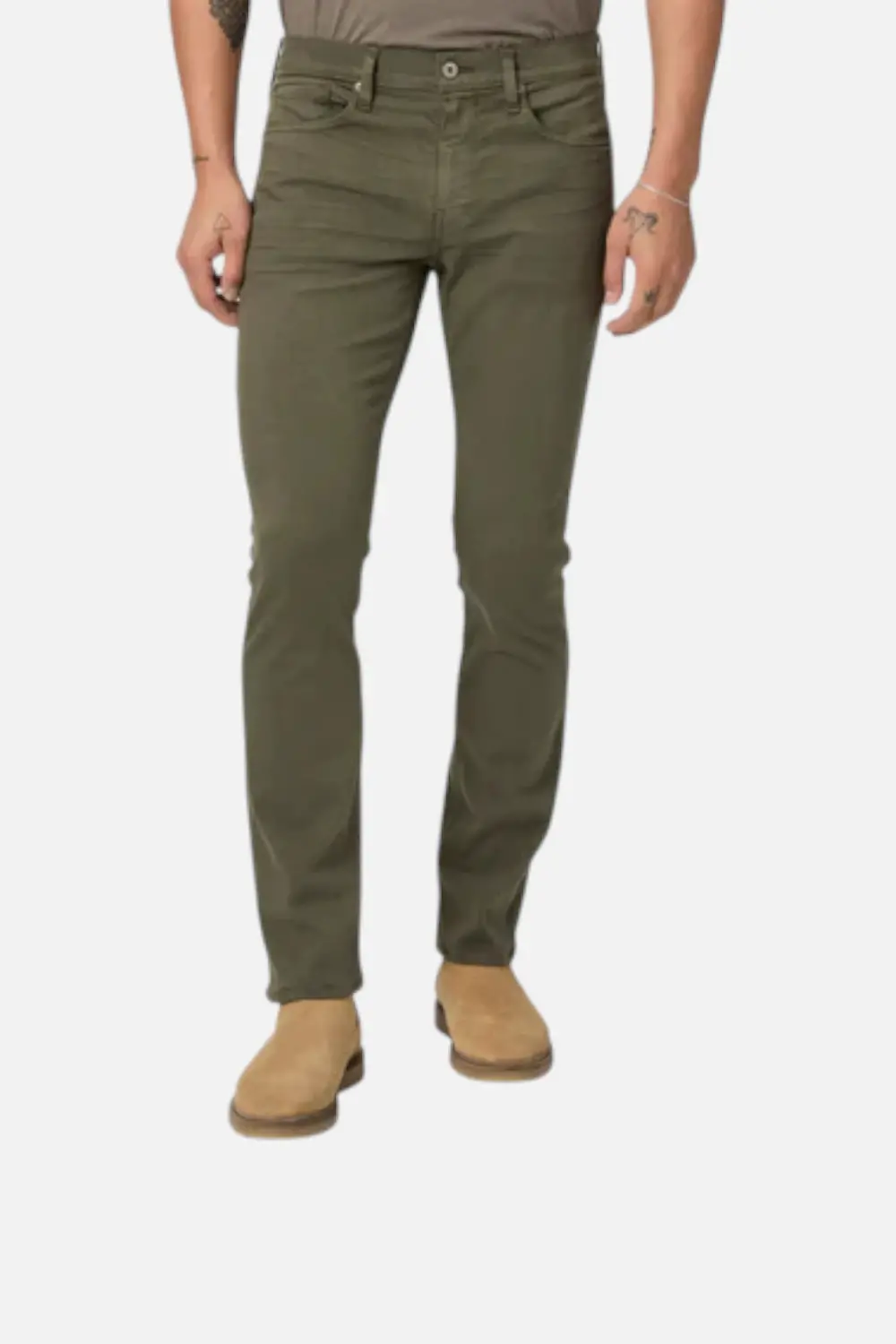 Paige Men's Federal Slim Straight Jean In River Moss 1