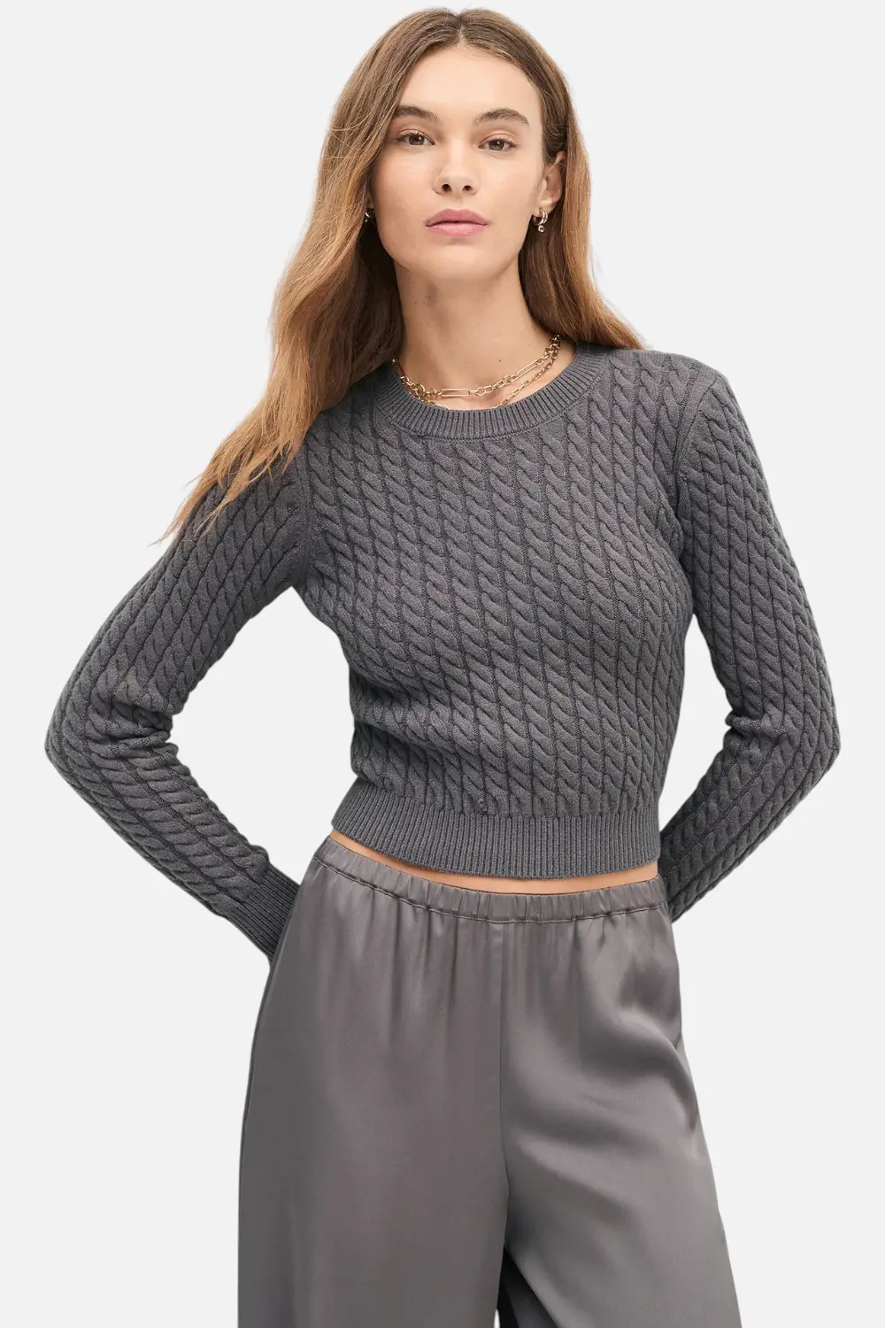 Favorite Daughter Feel Good Sweater In Grey Shadow 1