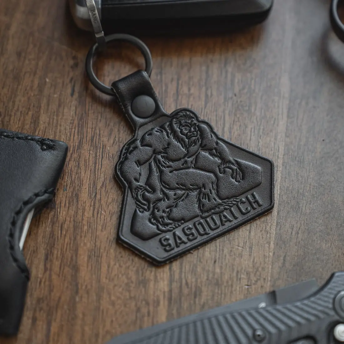 Fero Sasquatch Leather Keychain 1