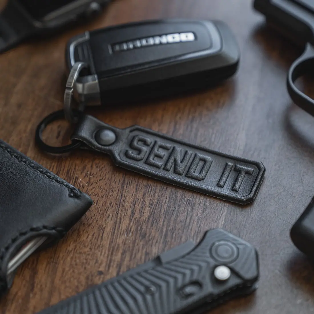 Fero Send It Leather Keychain 1