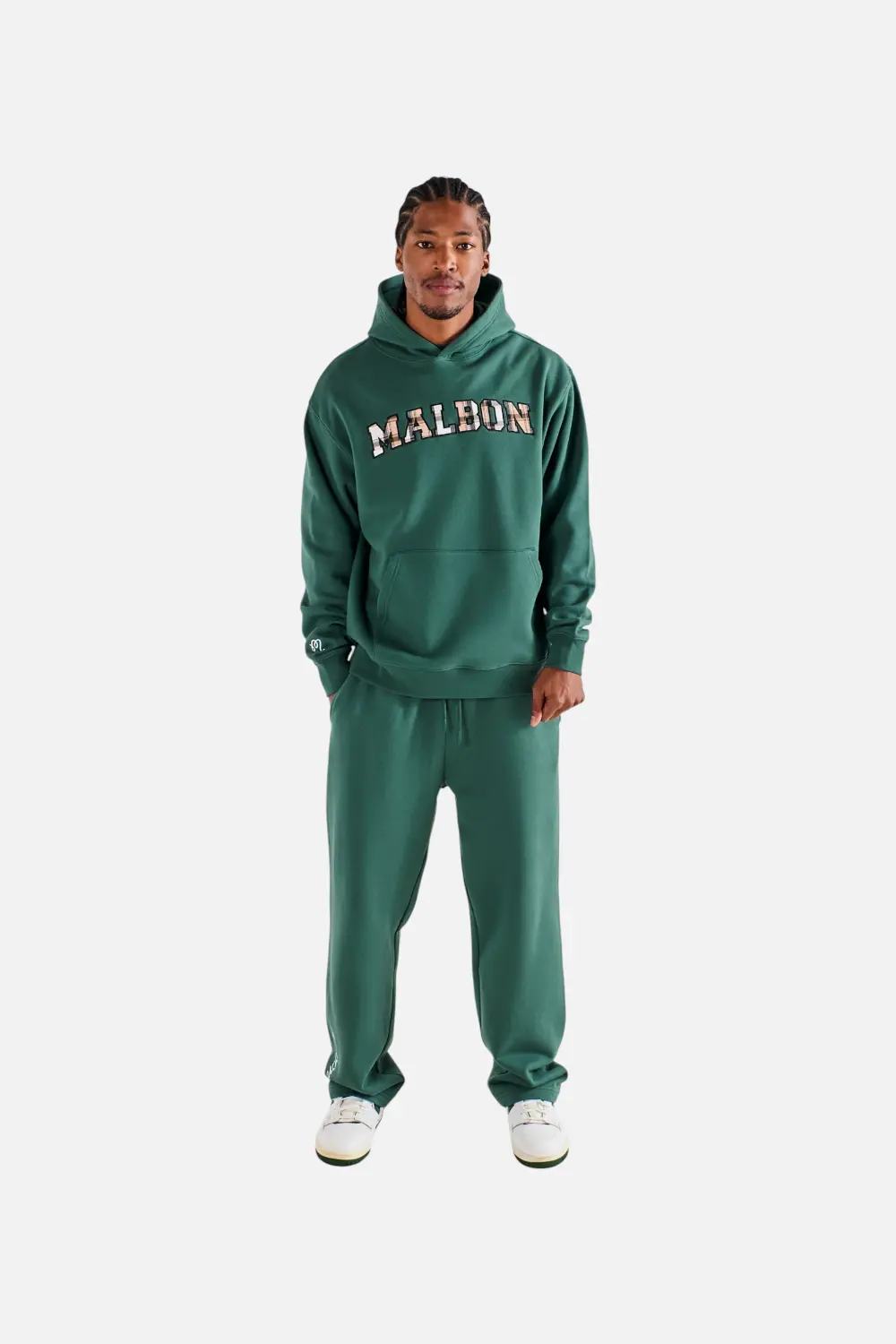 Malbon Golf Men's Fesque Preston Hoodie In Hunter Green 2