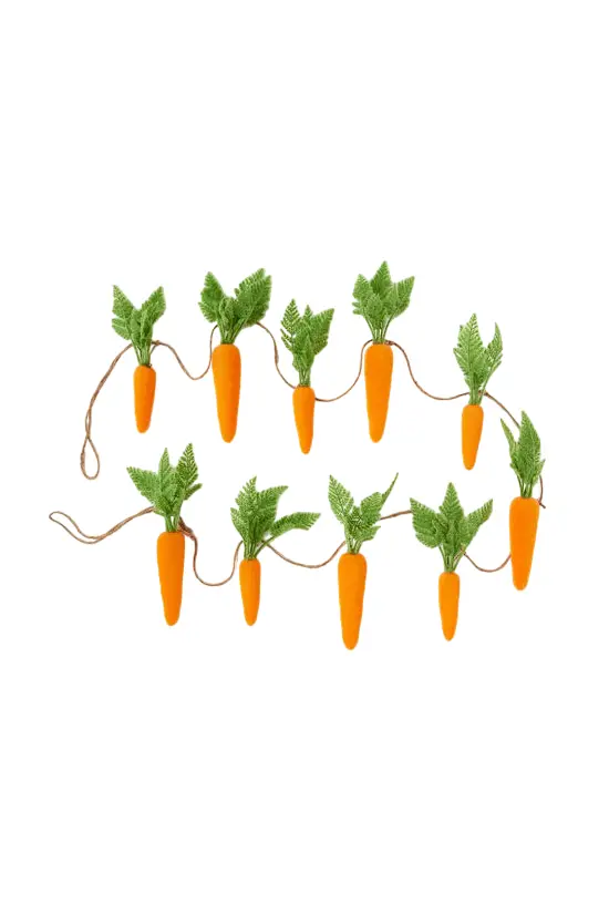 Flocked Carrot Garland 1