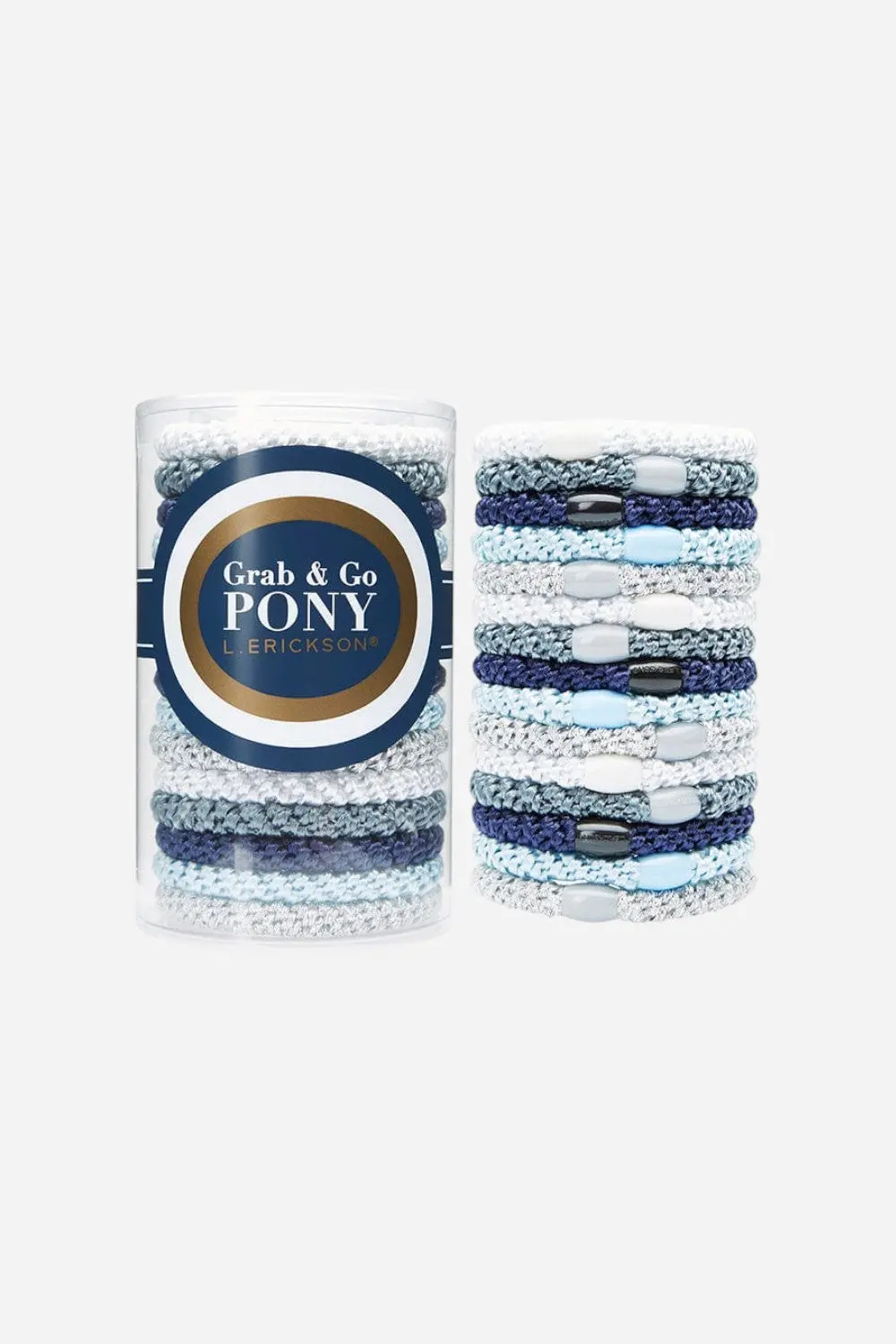 France Luxe Grab & Go Pony Tube, 15 Hair Ties In Atlantic 1