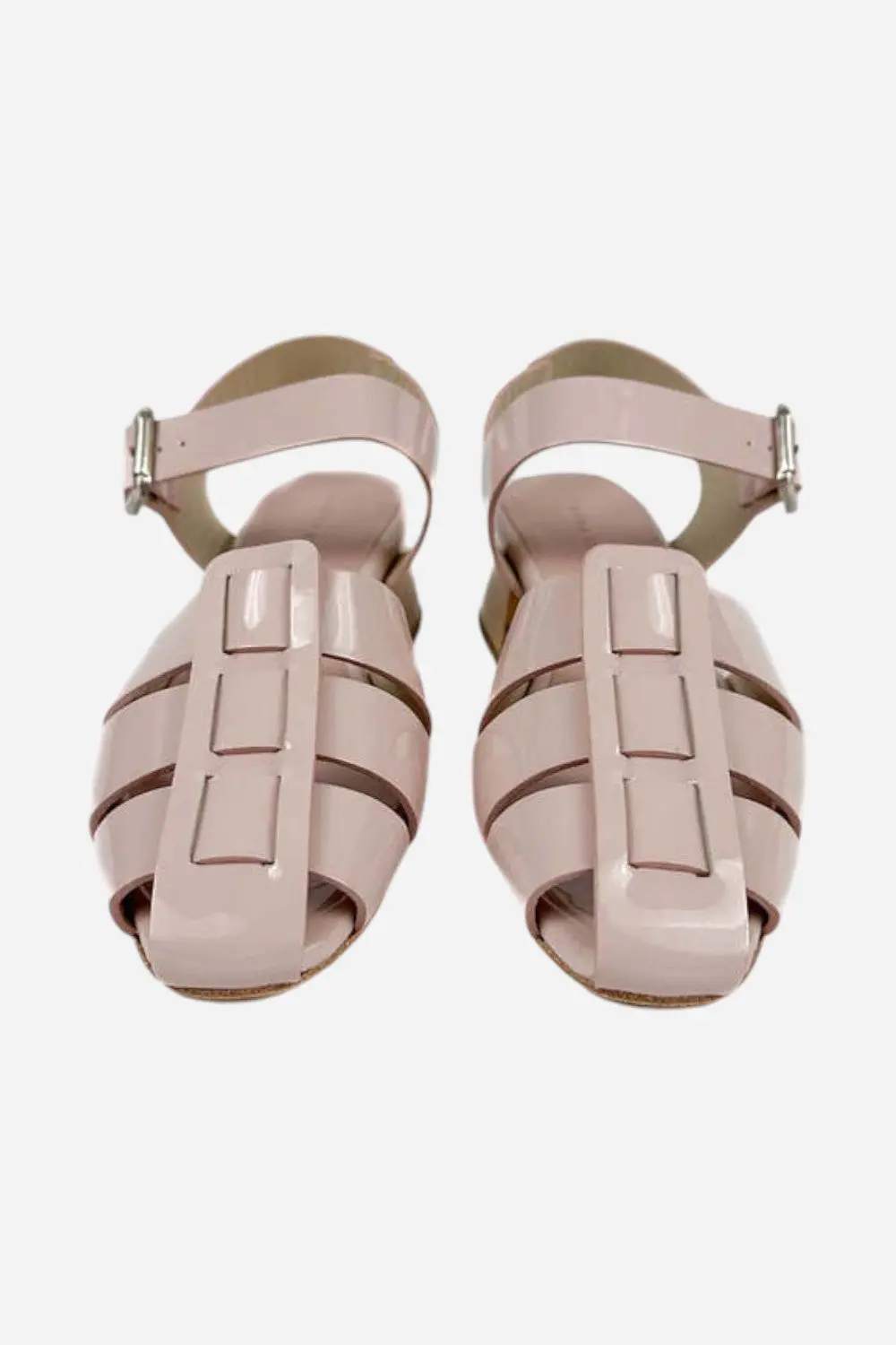 Freda Salvador Hattie Fisherman Mid-Heel Sandals In Ballet Pink 2
