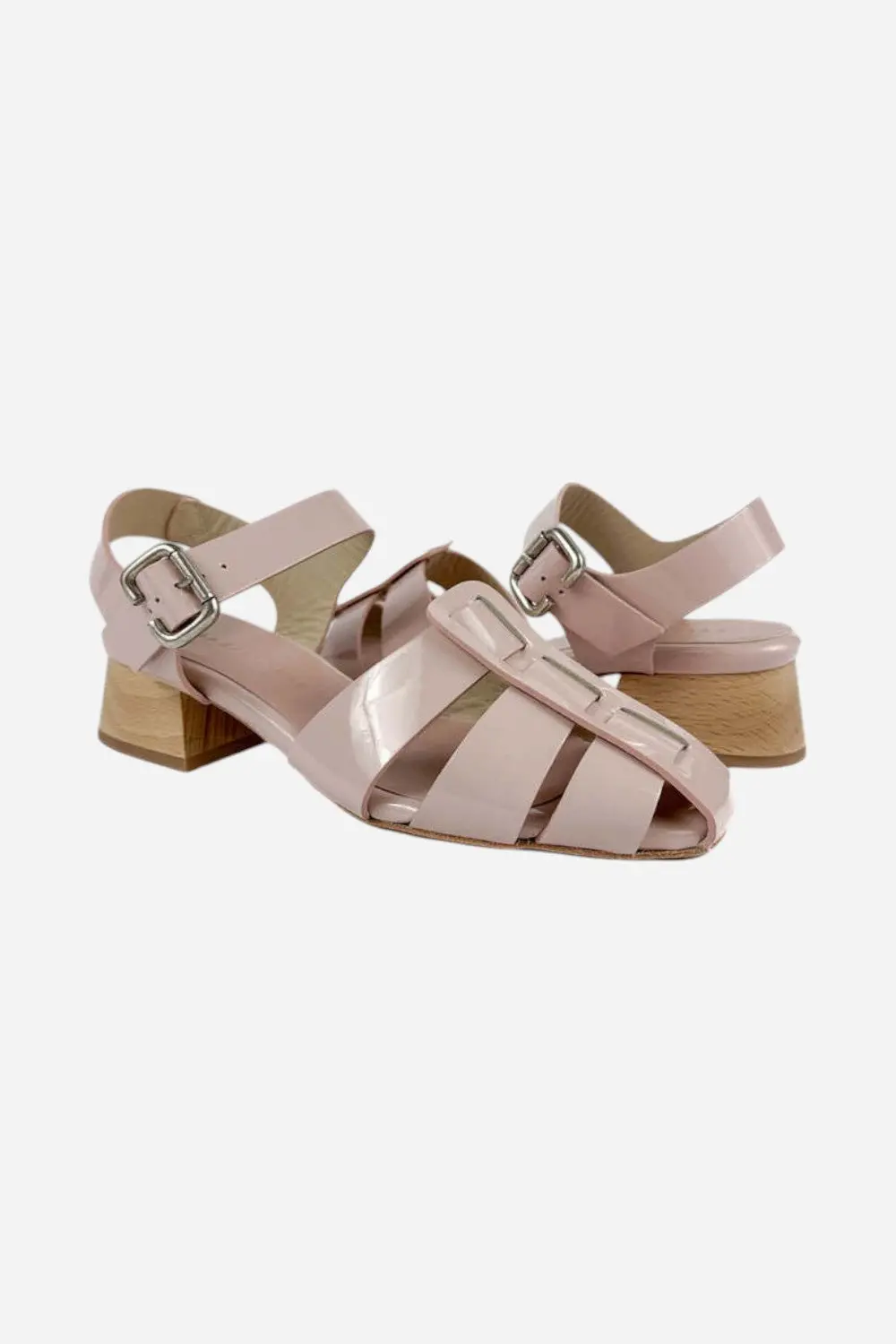 Freda Salvador Hattie Fisherman Mid-Heel Sandals In Ballet Pink 3