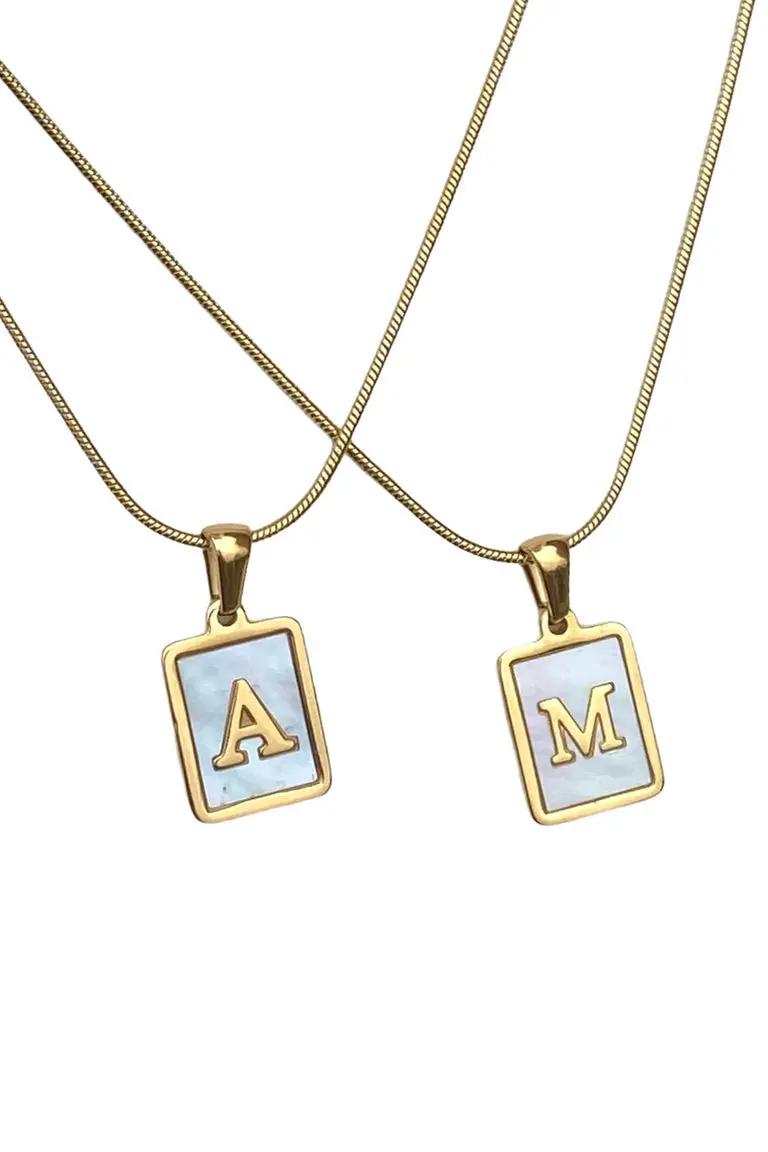 Farrah B Free Agent Gold Necklace - Initial V 1