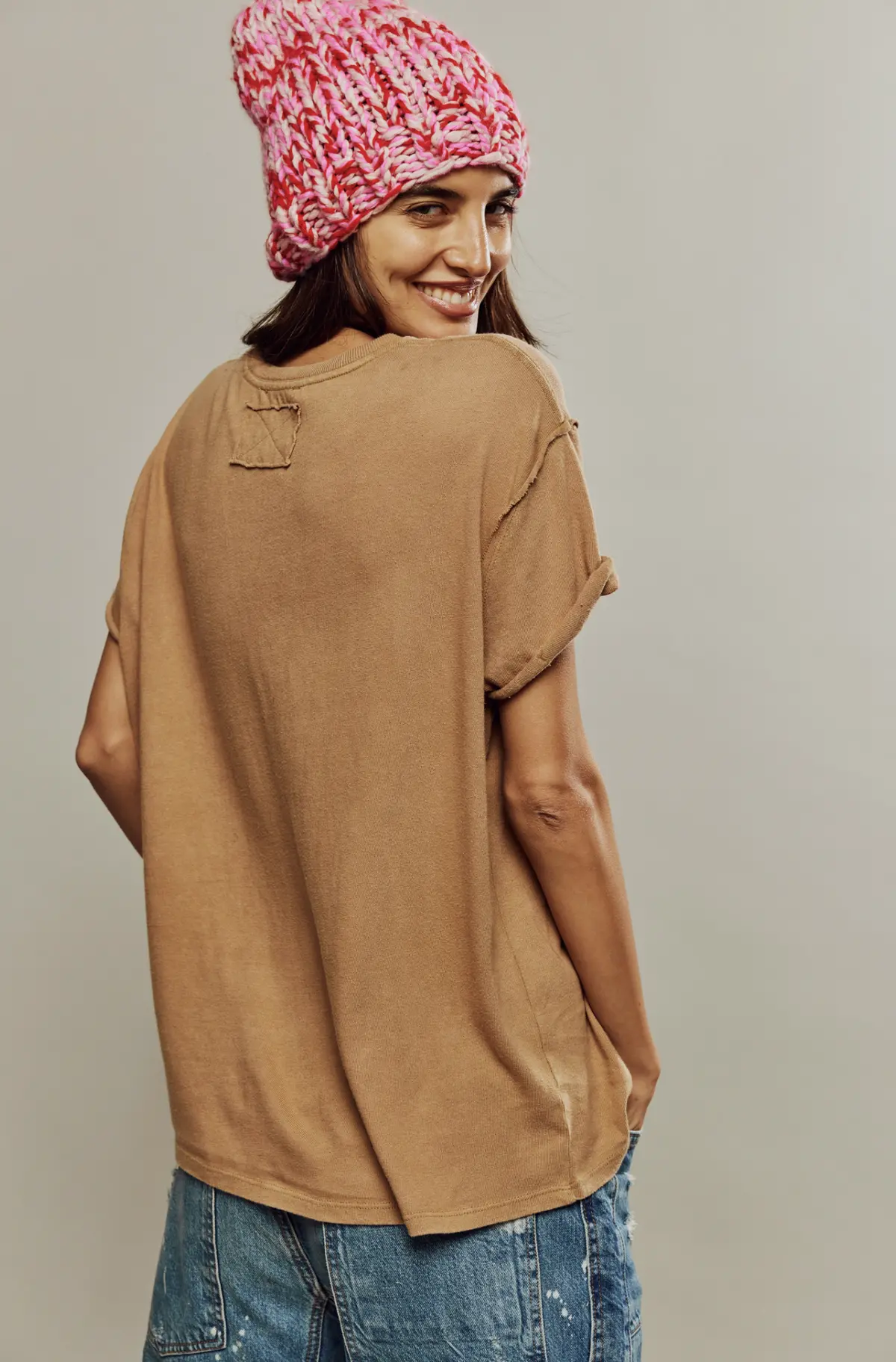 Free People Horsin Around Tee In Brown Combo 2