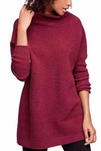Free People Ottoman Slouchy Tunic Pomegran 1