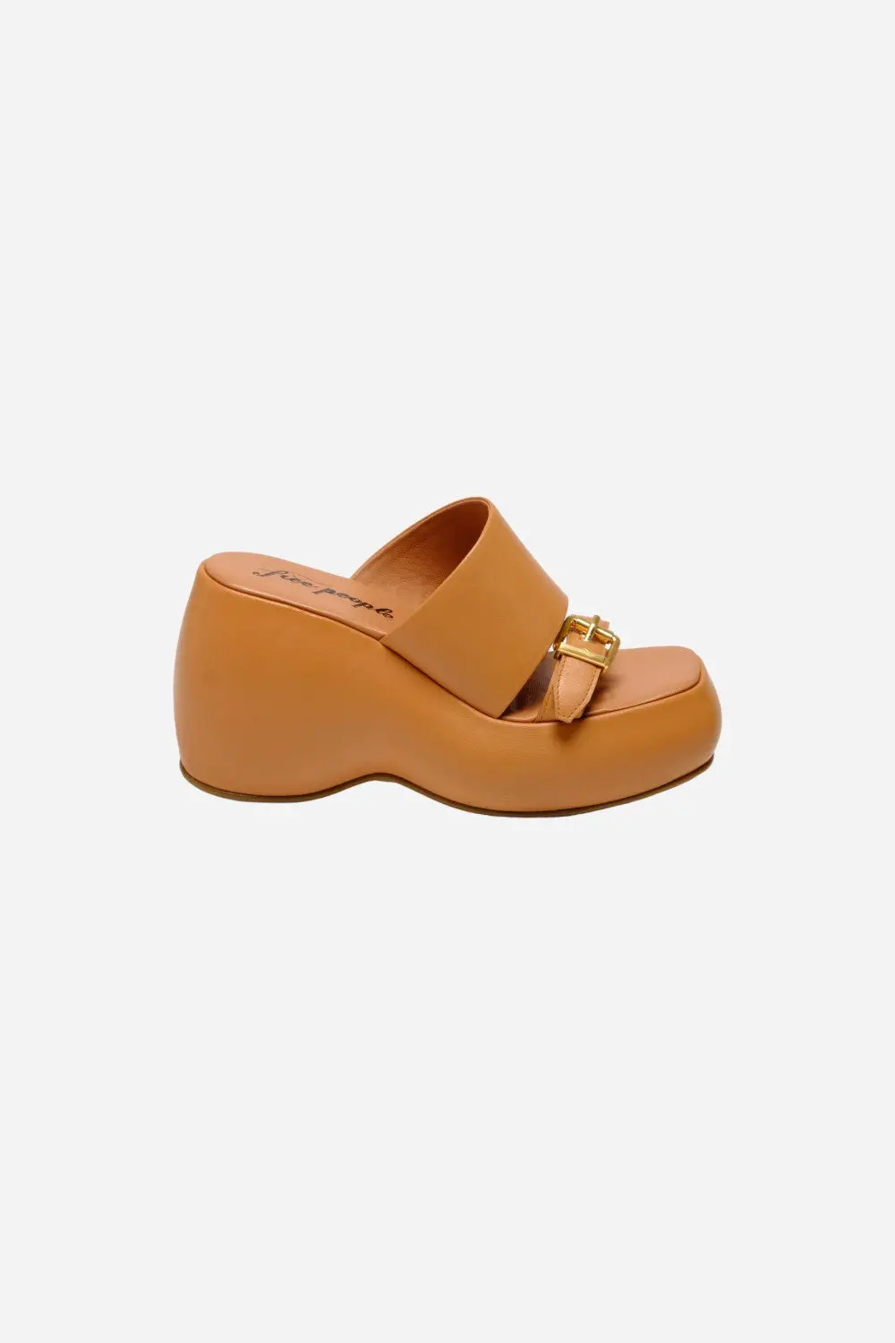 Free People Shoes Mila Minimal Wedges In Vachetta 1