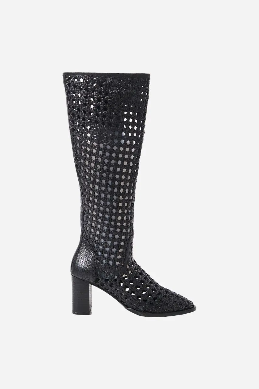 Free People Woodstock Woven Boots In Black 1