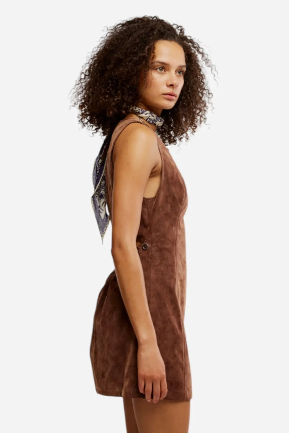 Free People Atlas Suede Mini Dress In Chicory Coffee 2
