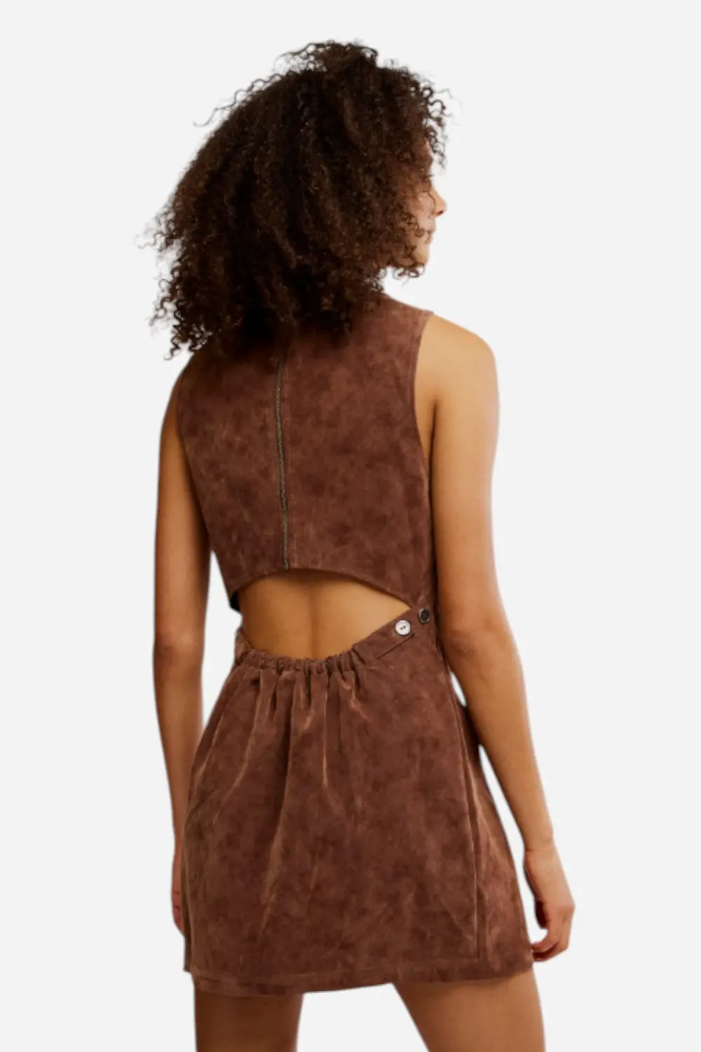 Free People Atlas Suede Mini Dress In Chicory Coffee 3