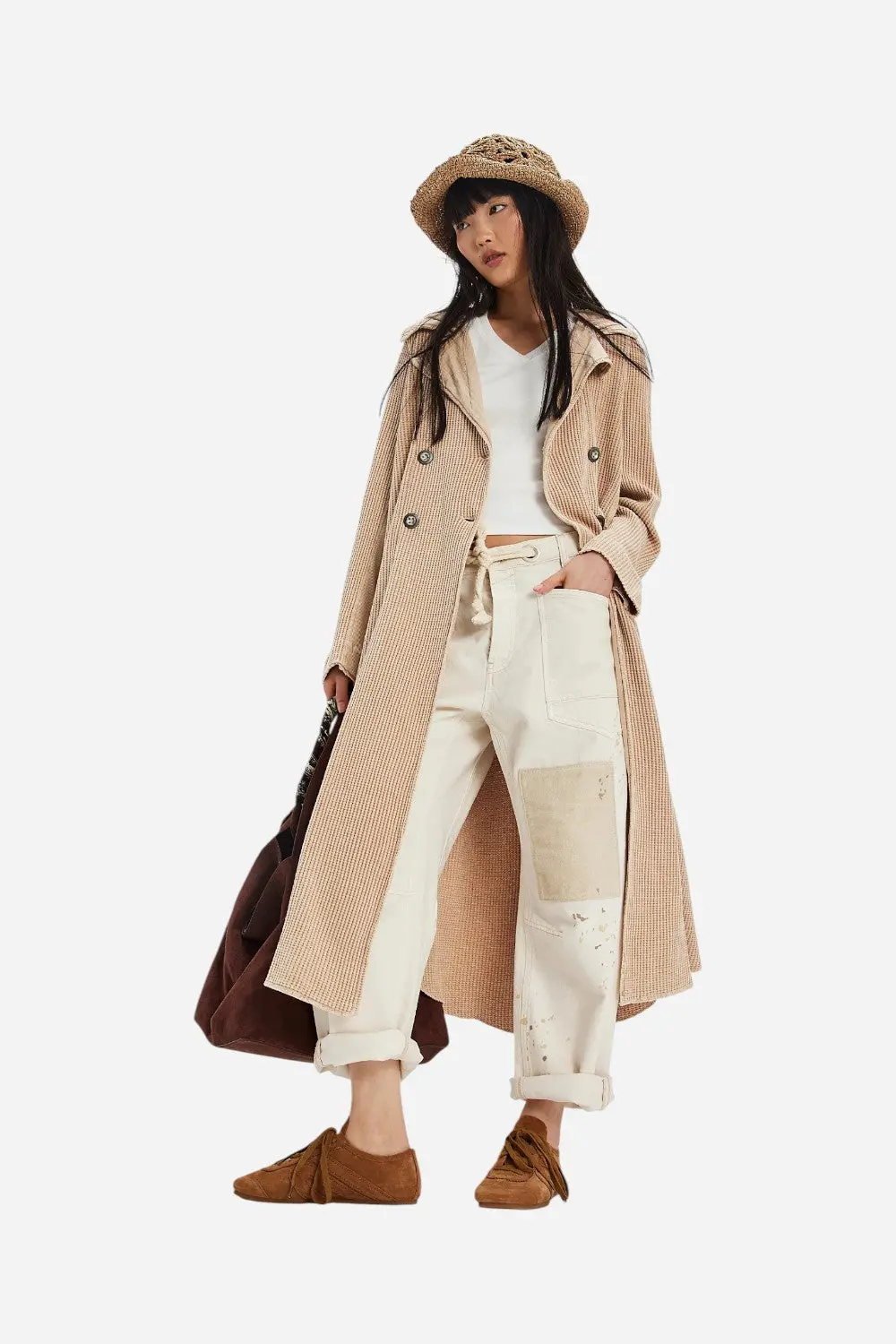 Free People Landon Jacket In Sand 1
