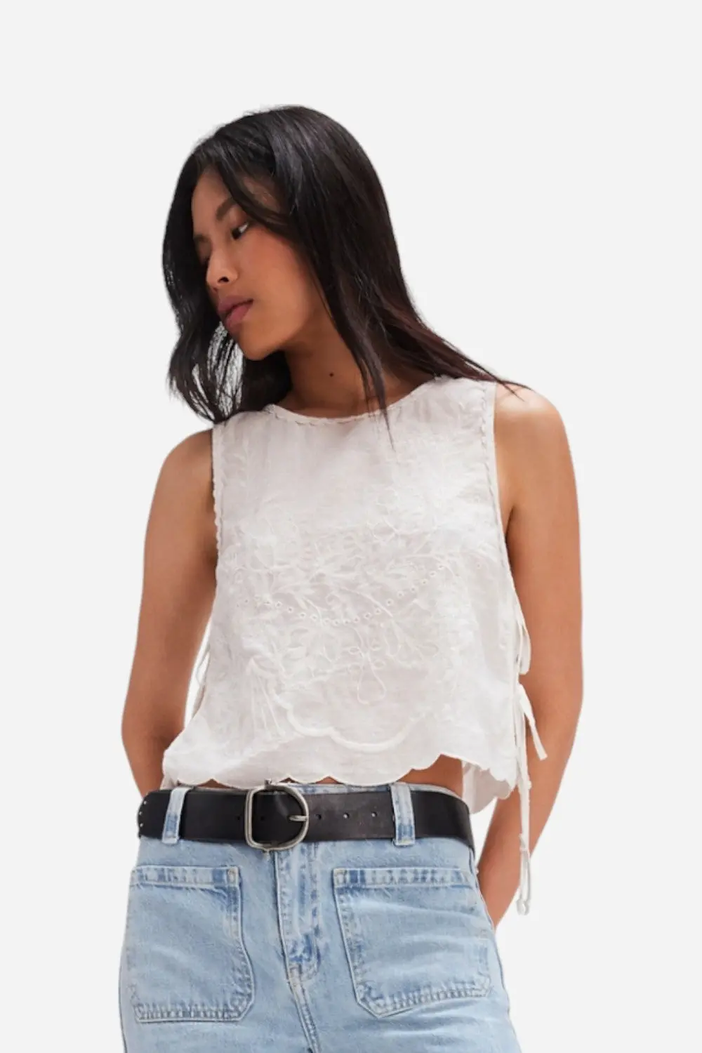 Free People Faded Gardens Tank In White 1