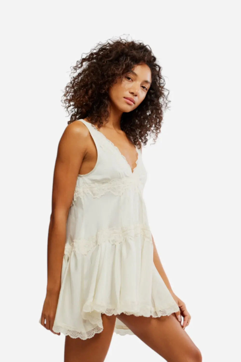 Free People In This Groove Mini Slip In Tofu/Sand 2