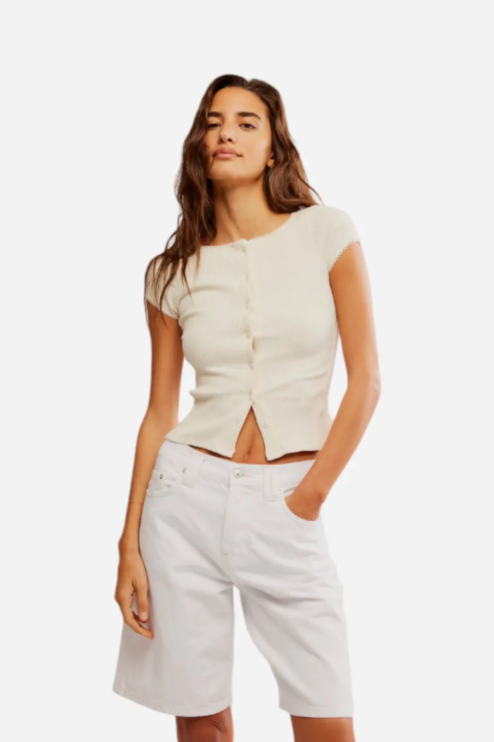 Free People Most Wanted Cardi In Ivory 1
