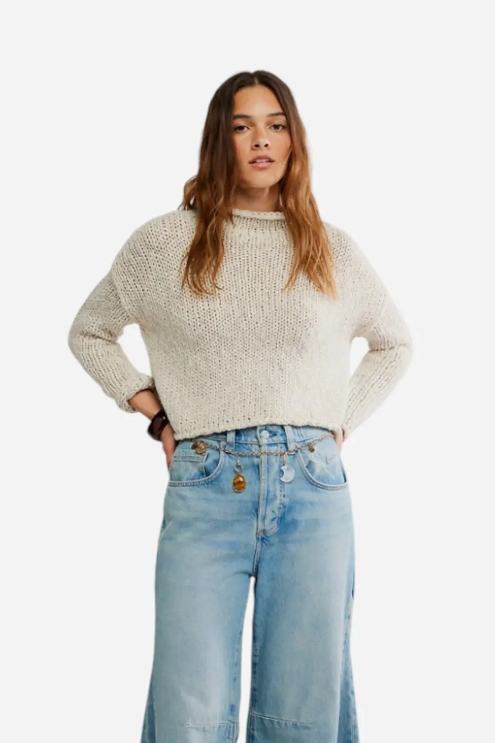 Free People Opal Rollneck Sweater In Tea 1