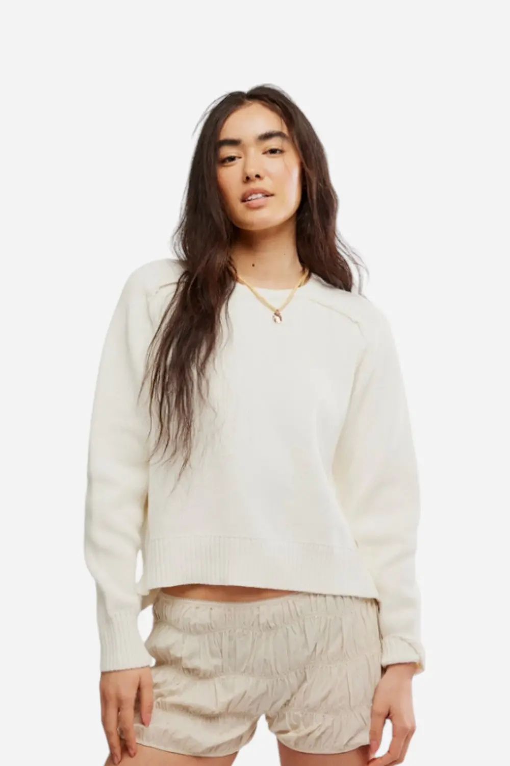 Free People Spring Street Pullover In Optic White 1