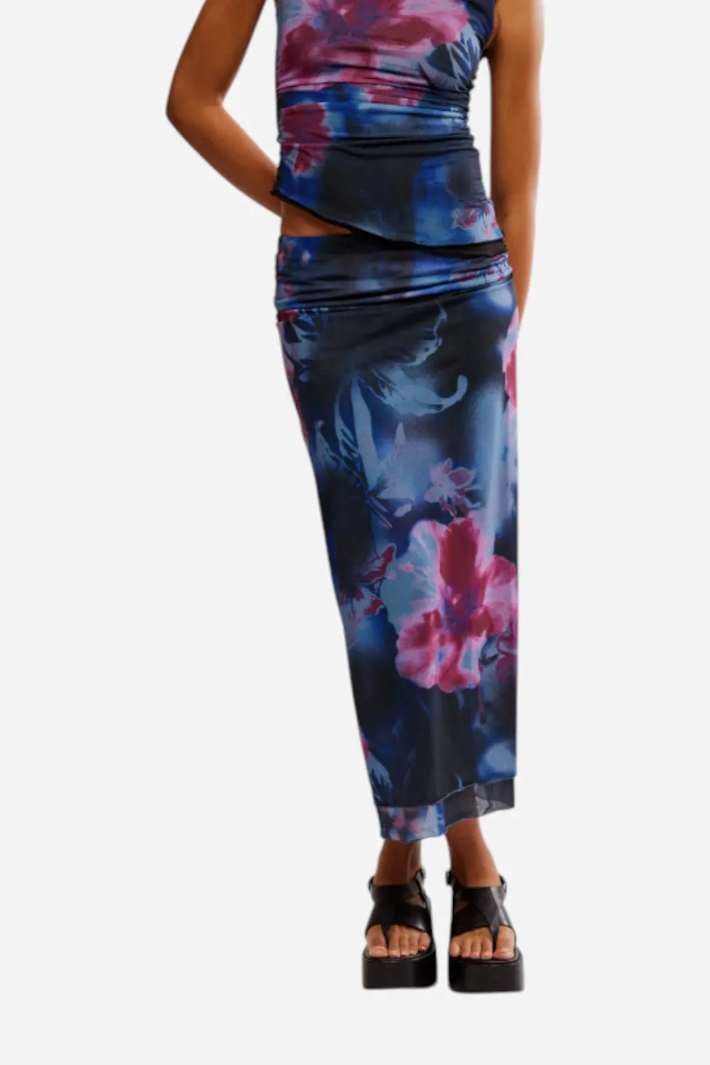 Free People Sunset Mesh Maxi In Night Combo 1