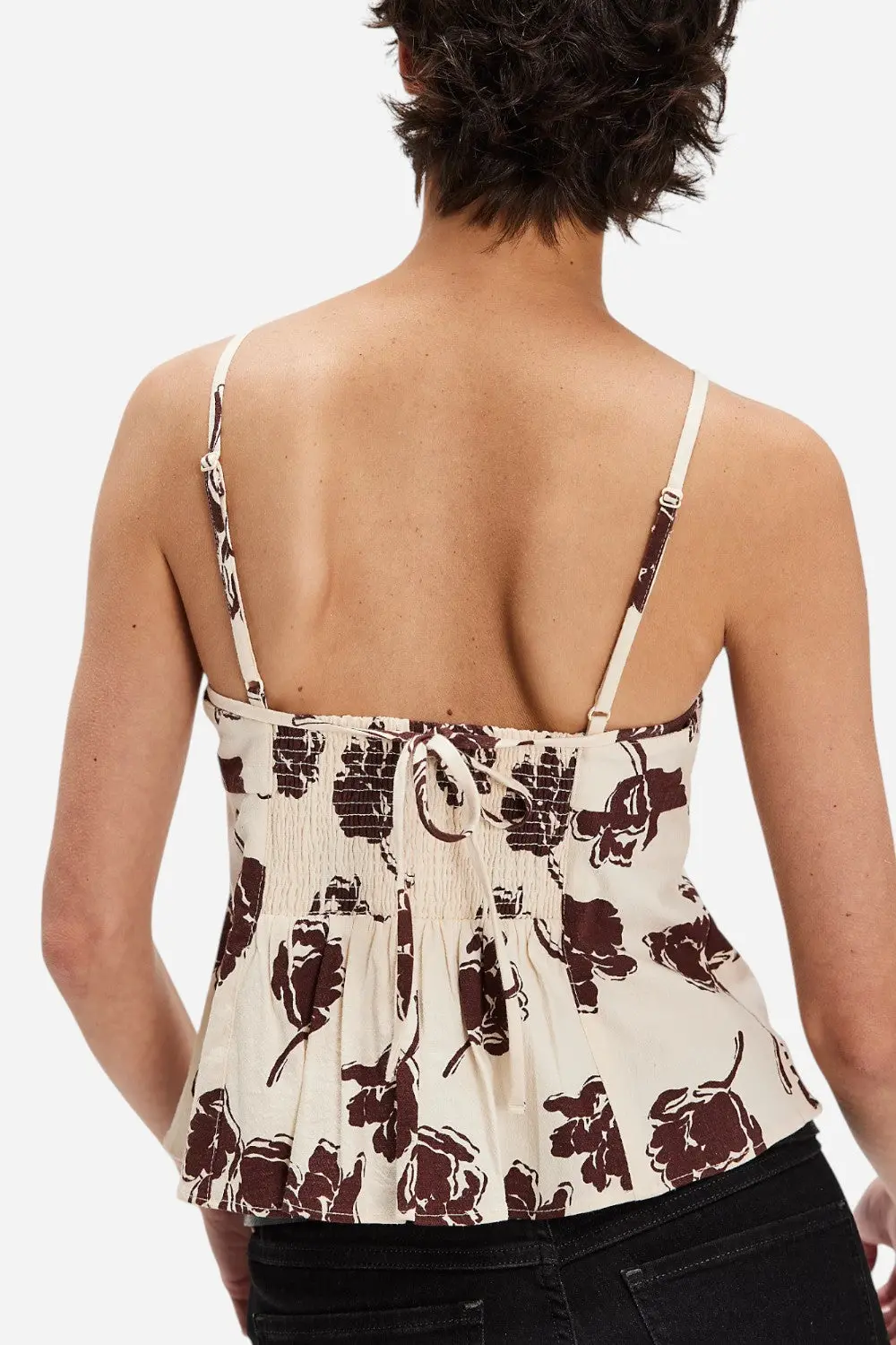 Free People Susie Printed Top In Bittersweet Combo 2