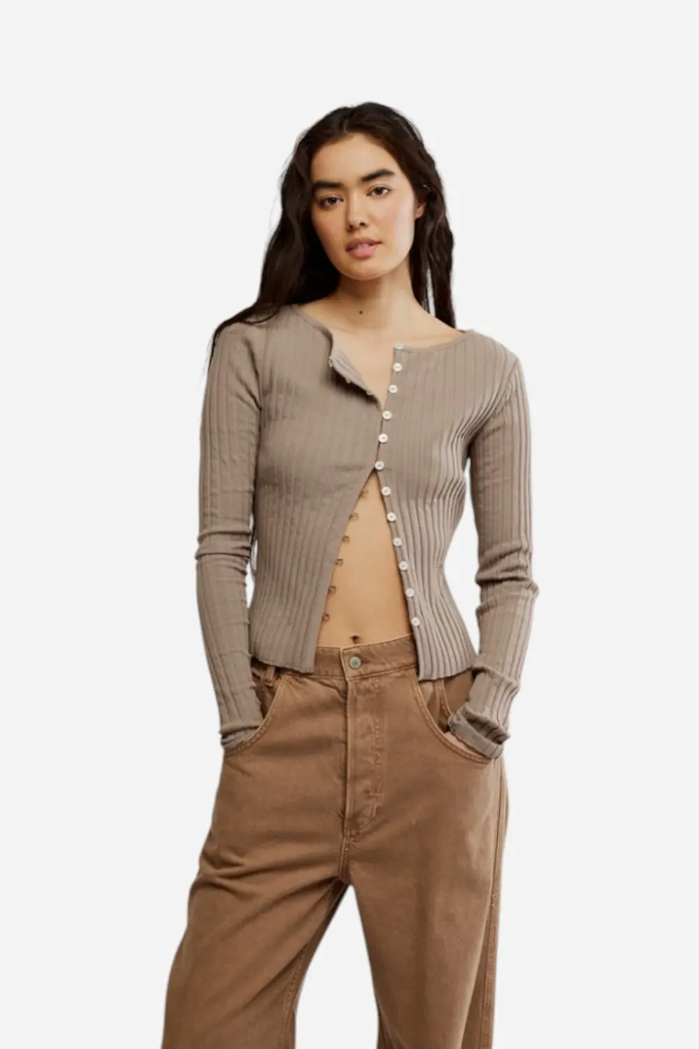 Free People Tilly Long-Sleeve In Fallen Rock 1