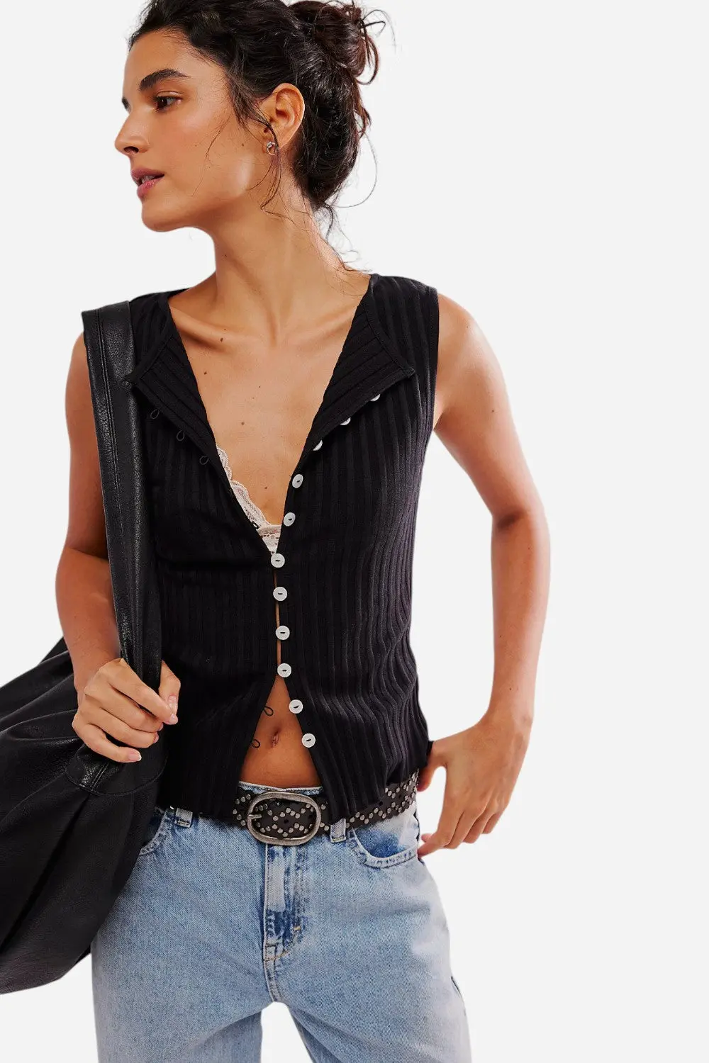 Free People Tilly Vest In Black 1