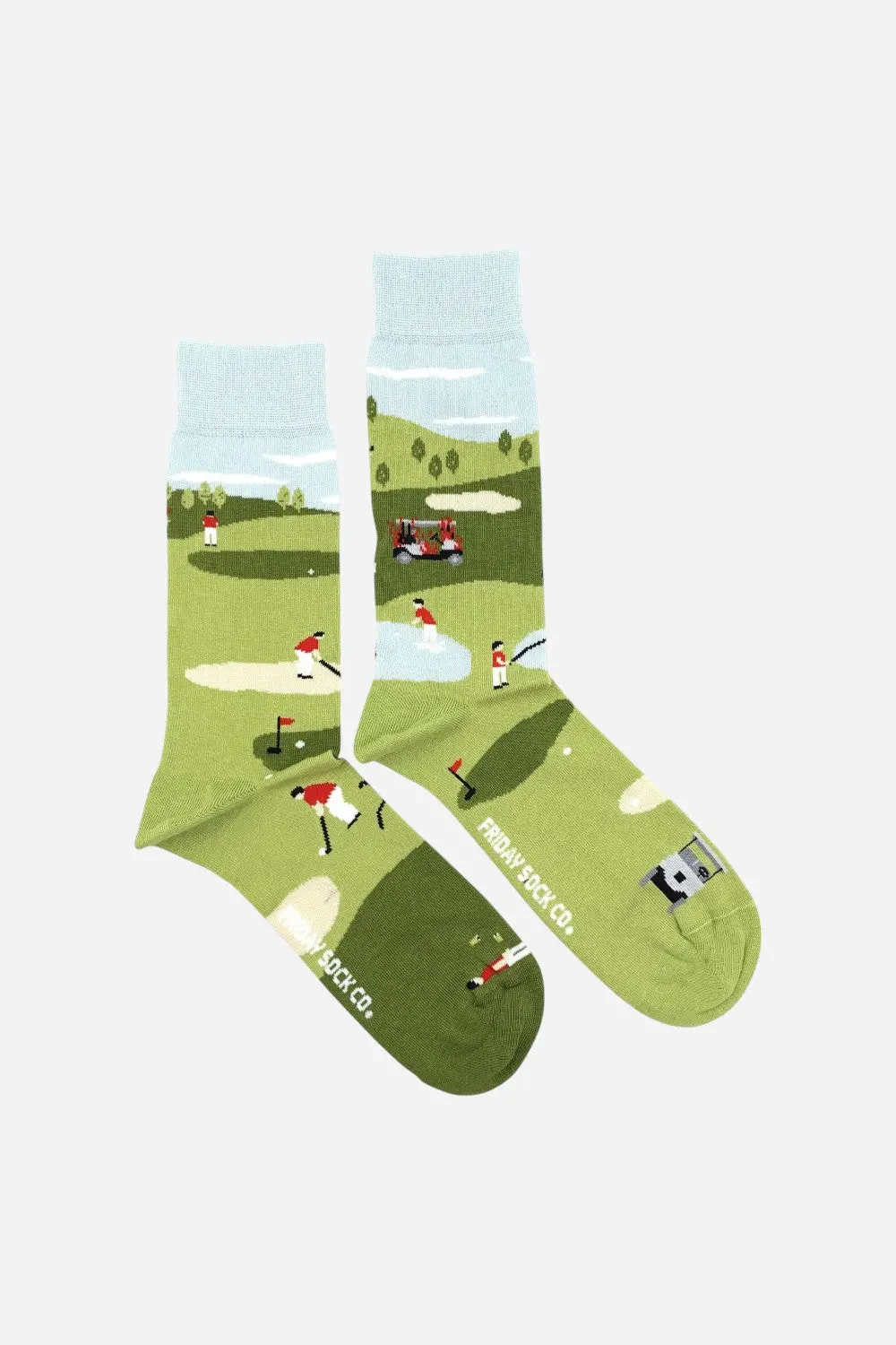 Friday Sock Co. Men's Funny Golf Scene Socks 1
