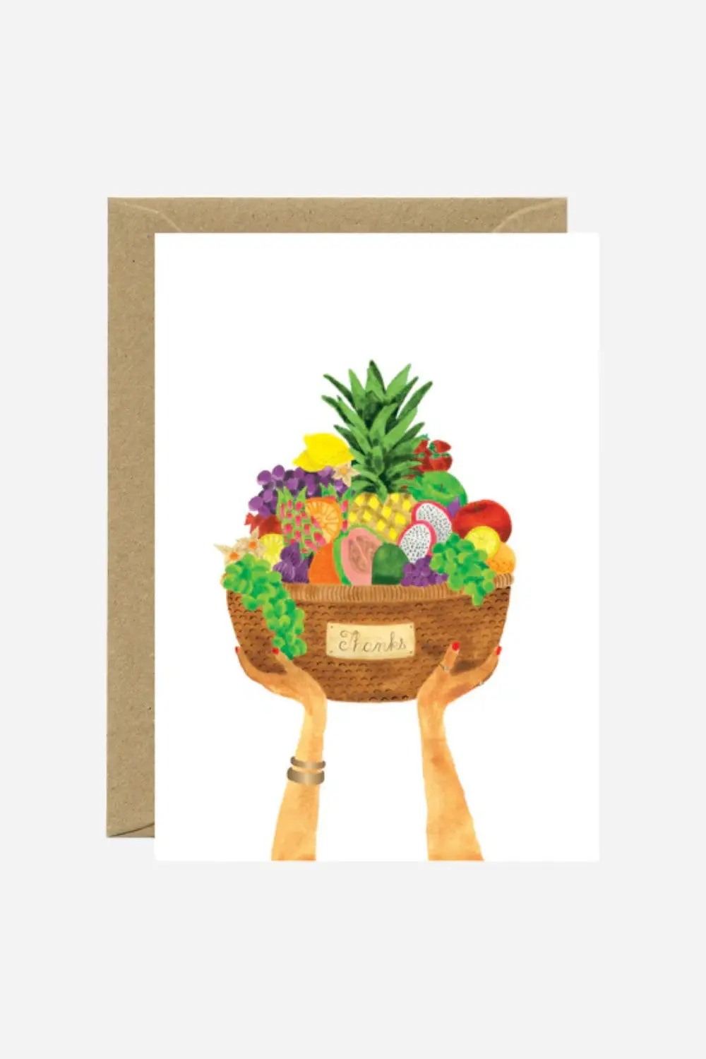 Fruit Basket - Thank You Greeting Card 1