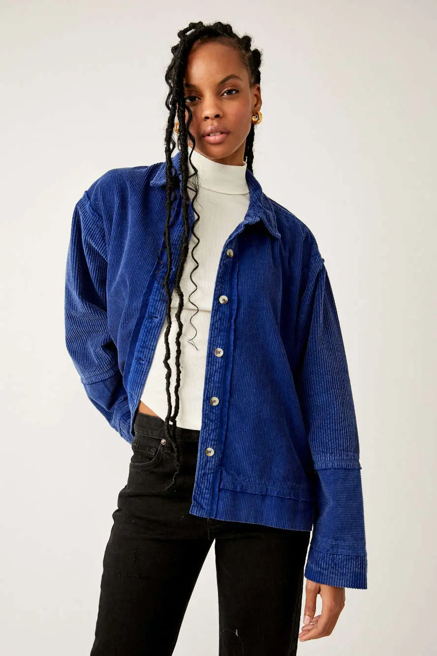 Free People Full Moon Cord Top In Limoges 1