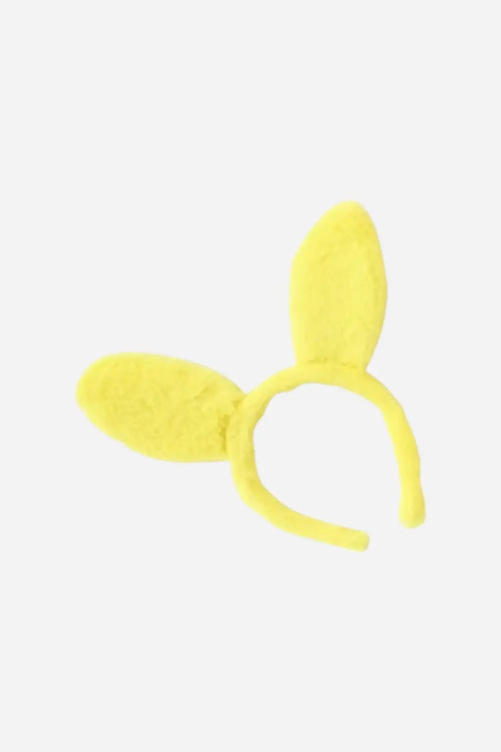 Fuzzy Bunny Ear Headband In Yellow 1