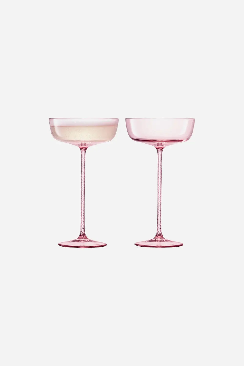 Lsa International Champagne Saucer In Pink, Set Of 2 1