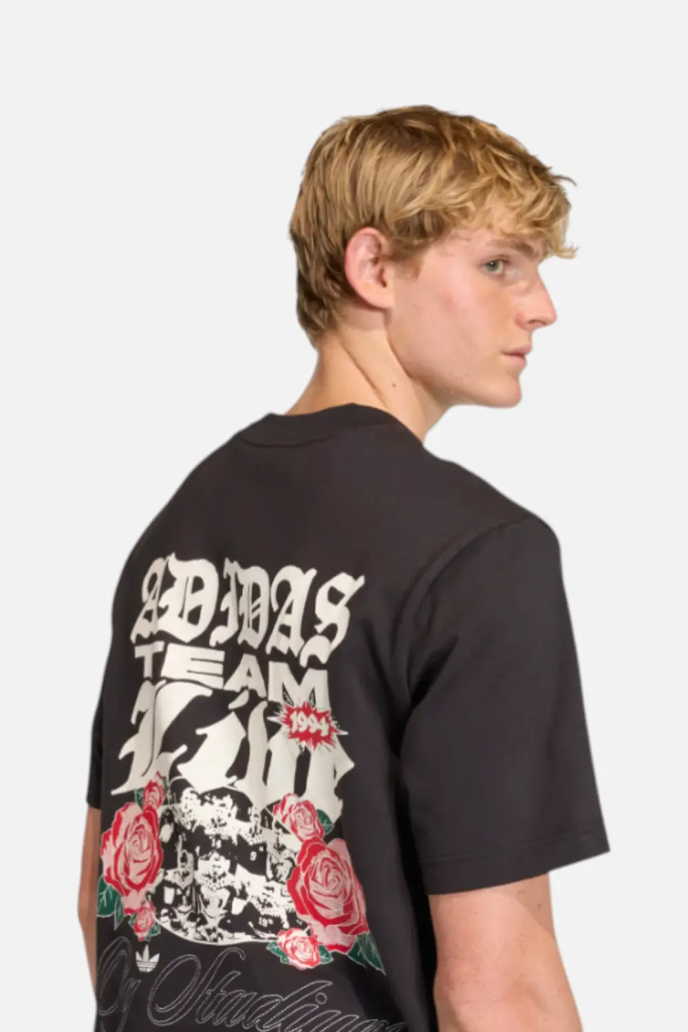 Adidas Men's Gfx Tee Roses In Black 1