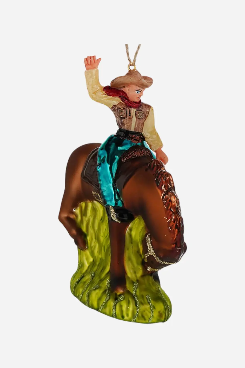 Vintage Cowboy On Horse Ornament 1