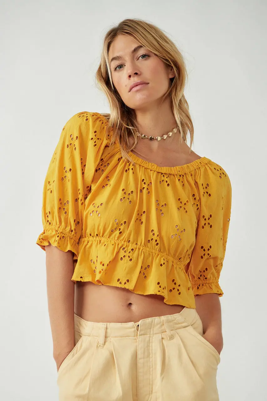 Free People Gardenia Top In Golden Girl 1
