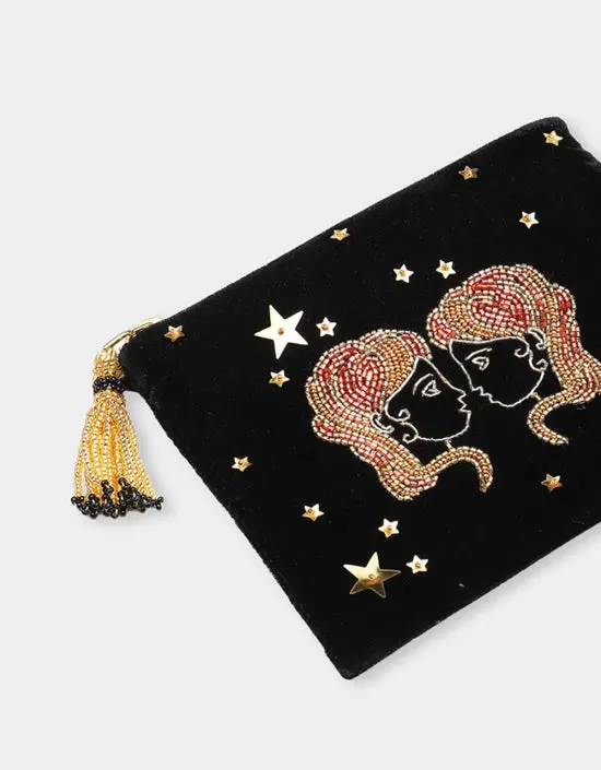 Olivia Dar Gemini Astrology Pouch Jewelry Bag In Small 2