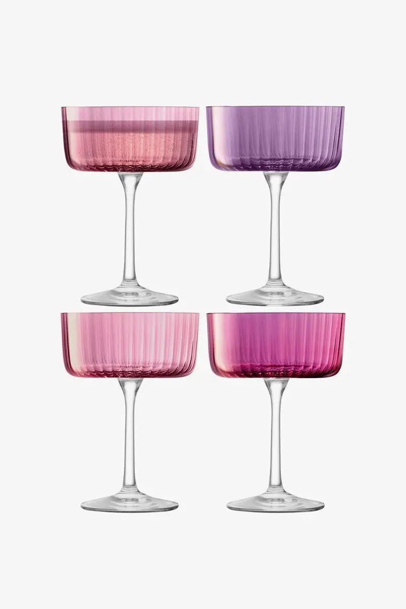 Lsa International Gems Champagne/Cocktail Glass In Garnet 8 Oz, Set Of 4 1