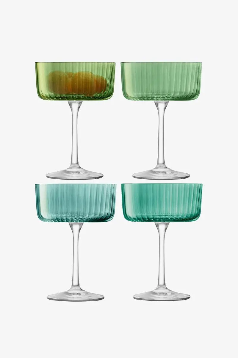 Lsa International Gems Champagne/Cocktail Glass In Jade 8 Oz, Set Of 4 1