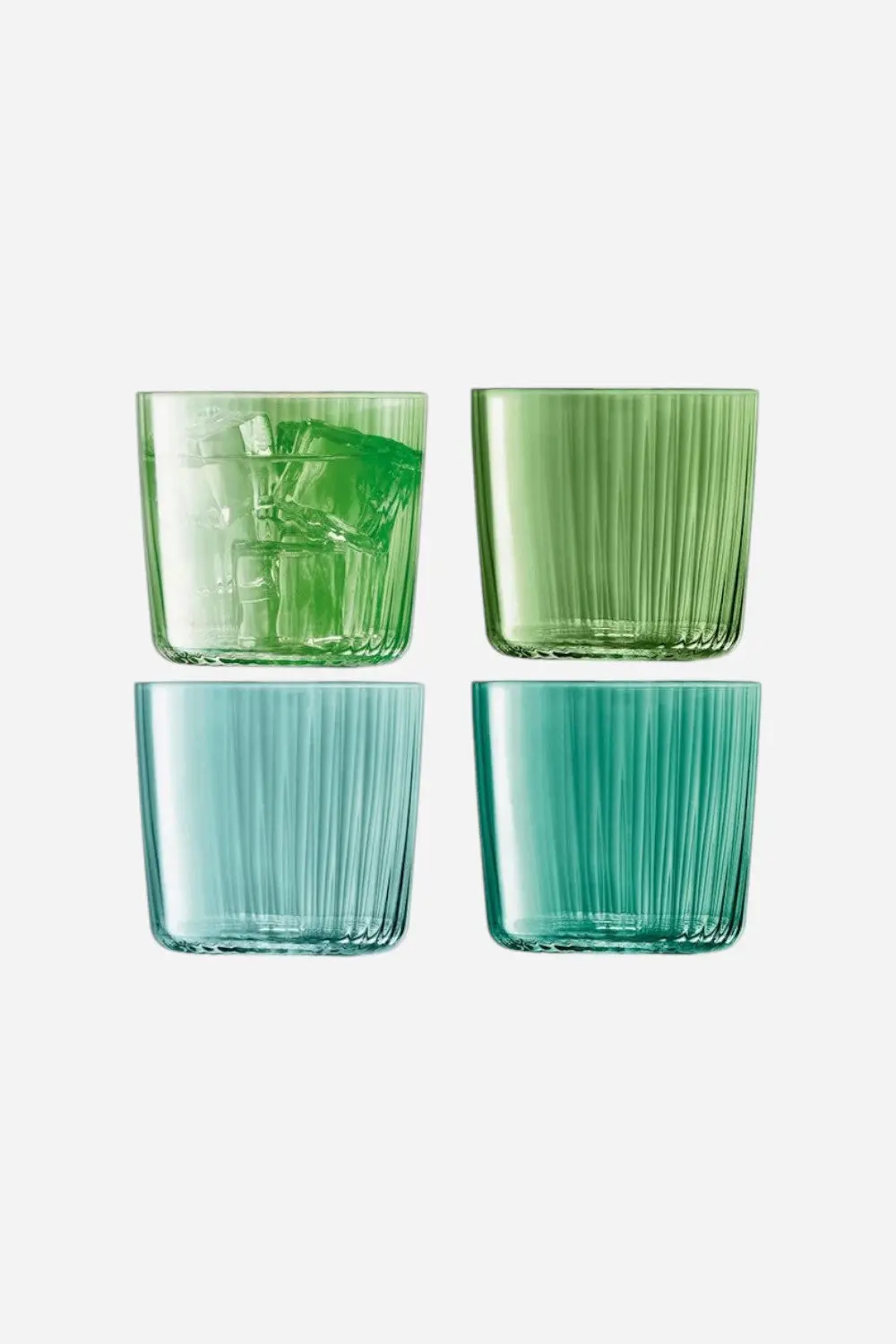 Lsa International Gems Tumbler In Jade 10 Oz, Set Of 4 1