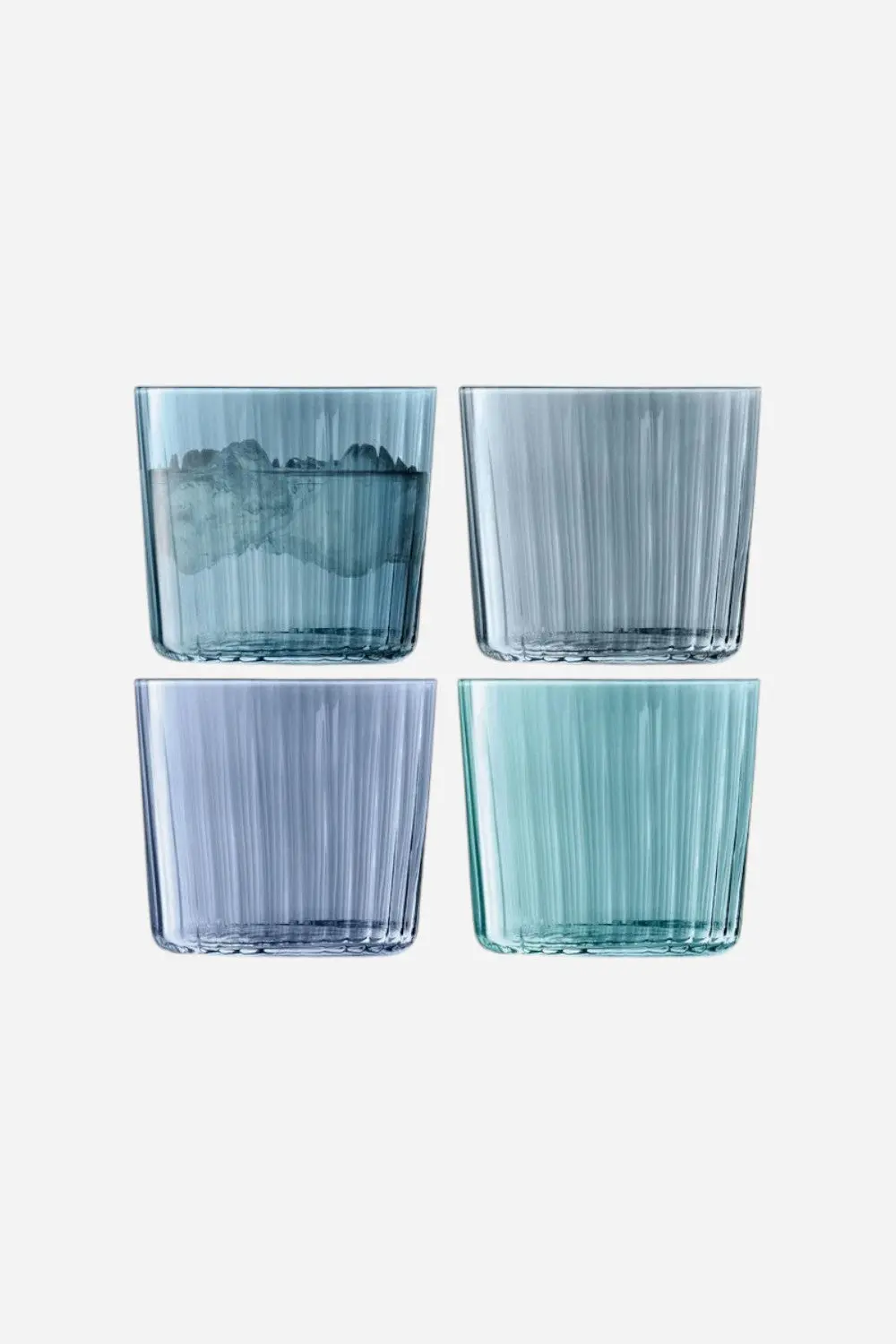 Lsa International Gems Tumbler In Sapphire 10 Oz, Set Of 4 1