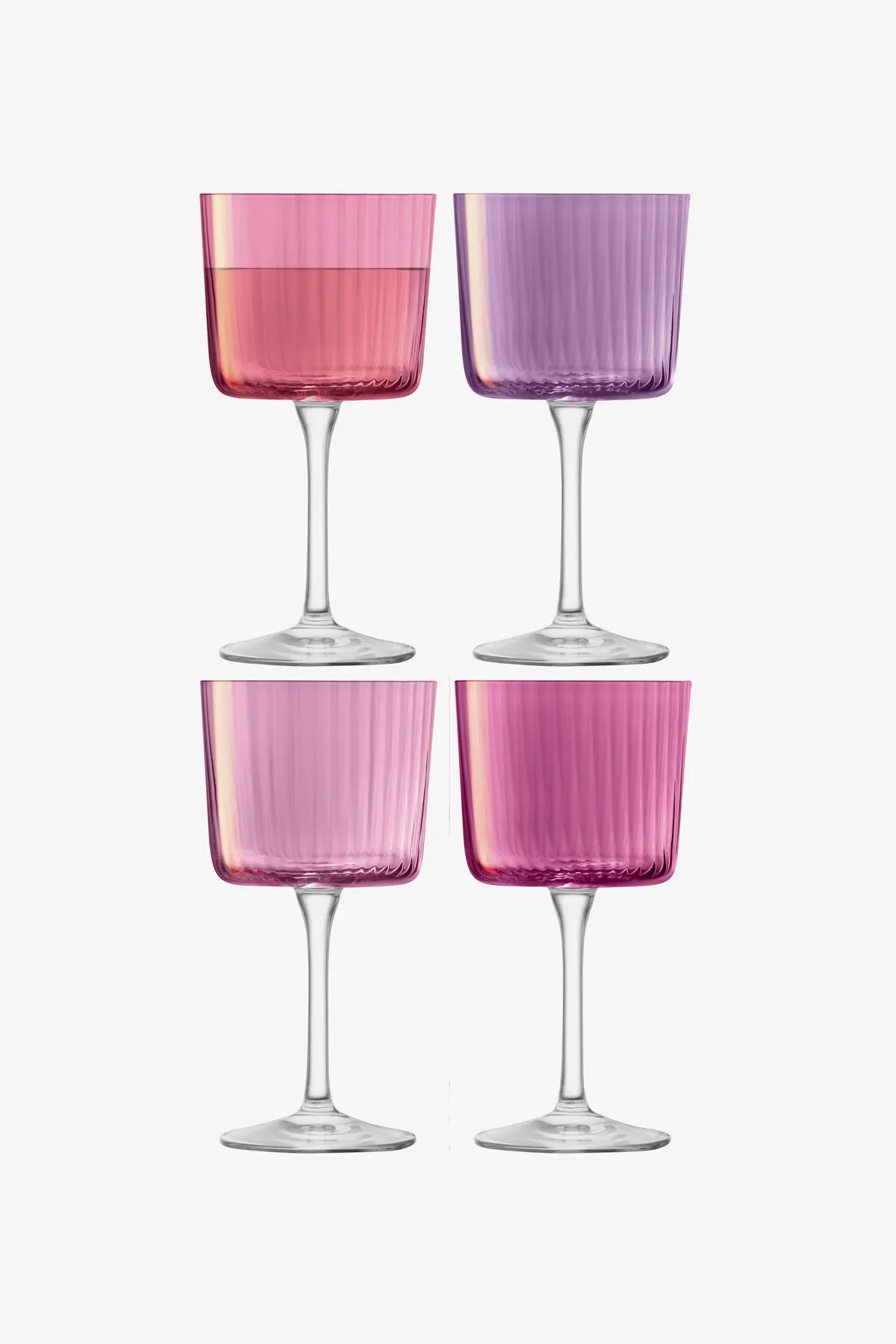 Lsa International Gems Wine Glass In Garnet 8 Oz, Set Of 4 1