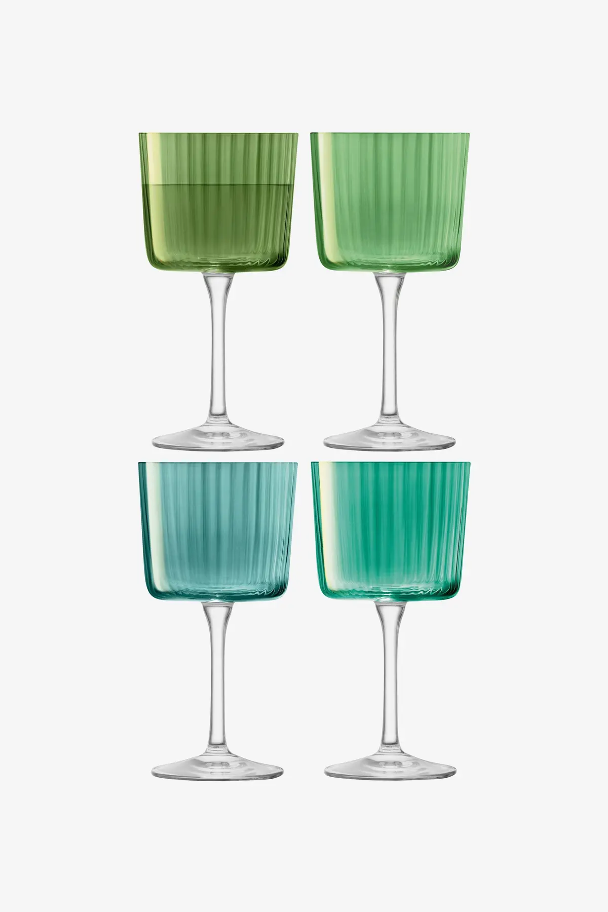 Lsa International Gems Wine Glass In Jade 8 Oz, Set Of 4 1