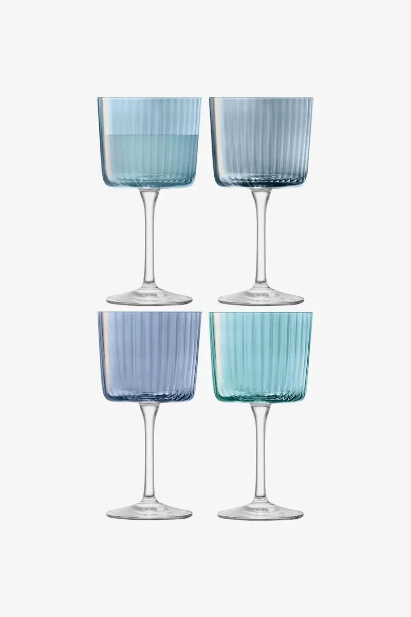 Lsa International Gems Wine Glass In Sapphire 8 Oz, Set Of 4 1